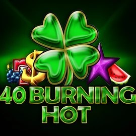 40 Burning Hot slot logo by Amusnet Interactive at OneRush Casino40 Burning Hot