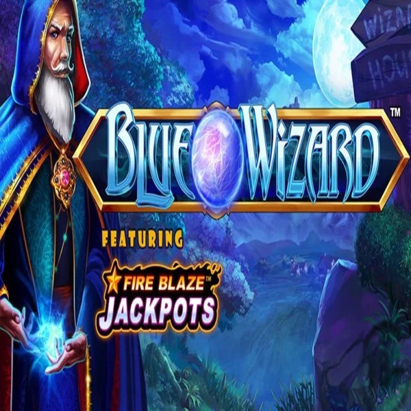Play the Blue Wizard Fire Blaze Jackpots slot by Rarestone Gaming on OneRush Casino