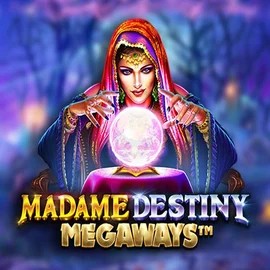 Madame Destiny Megaways online game logo by Pragmatic Play on onerush.eu.com