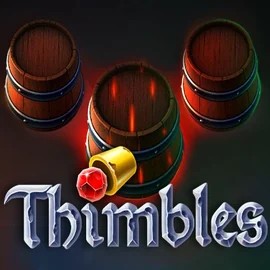Thimbles slot logo by Evoplay at OneRush CasinoThimbles